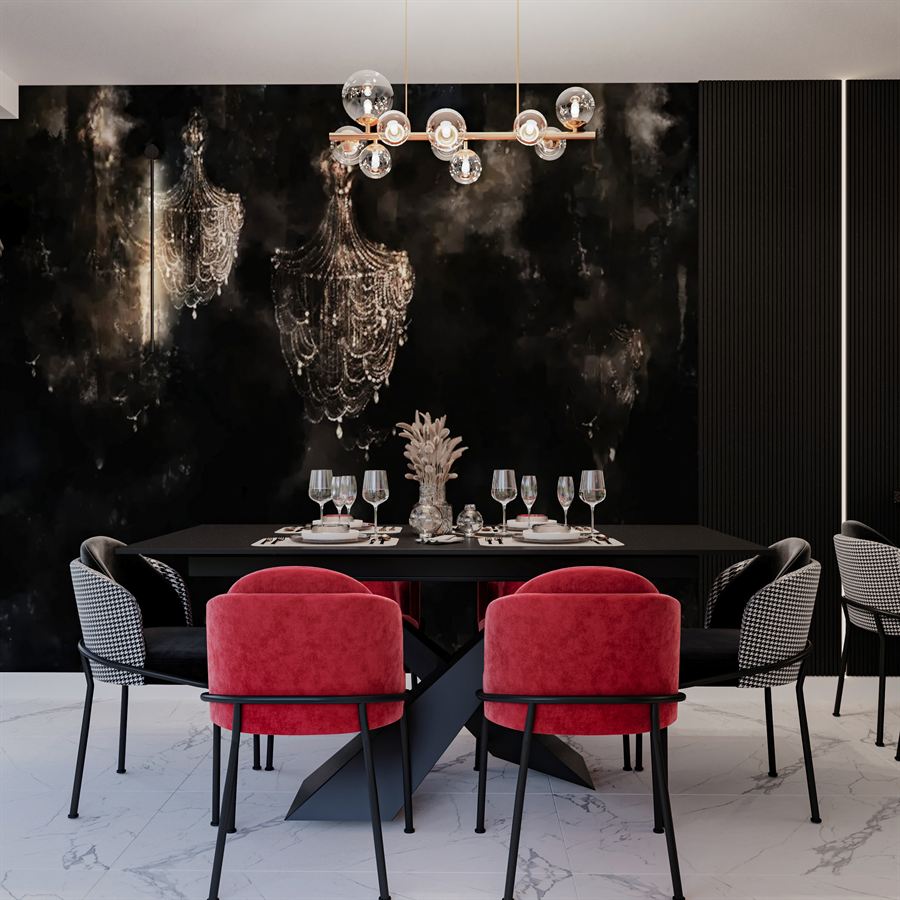Apartament Bordeaux — proiect de design interior, Apartament · Dramatic contemporan