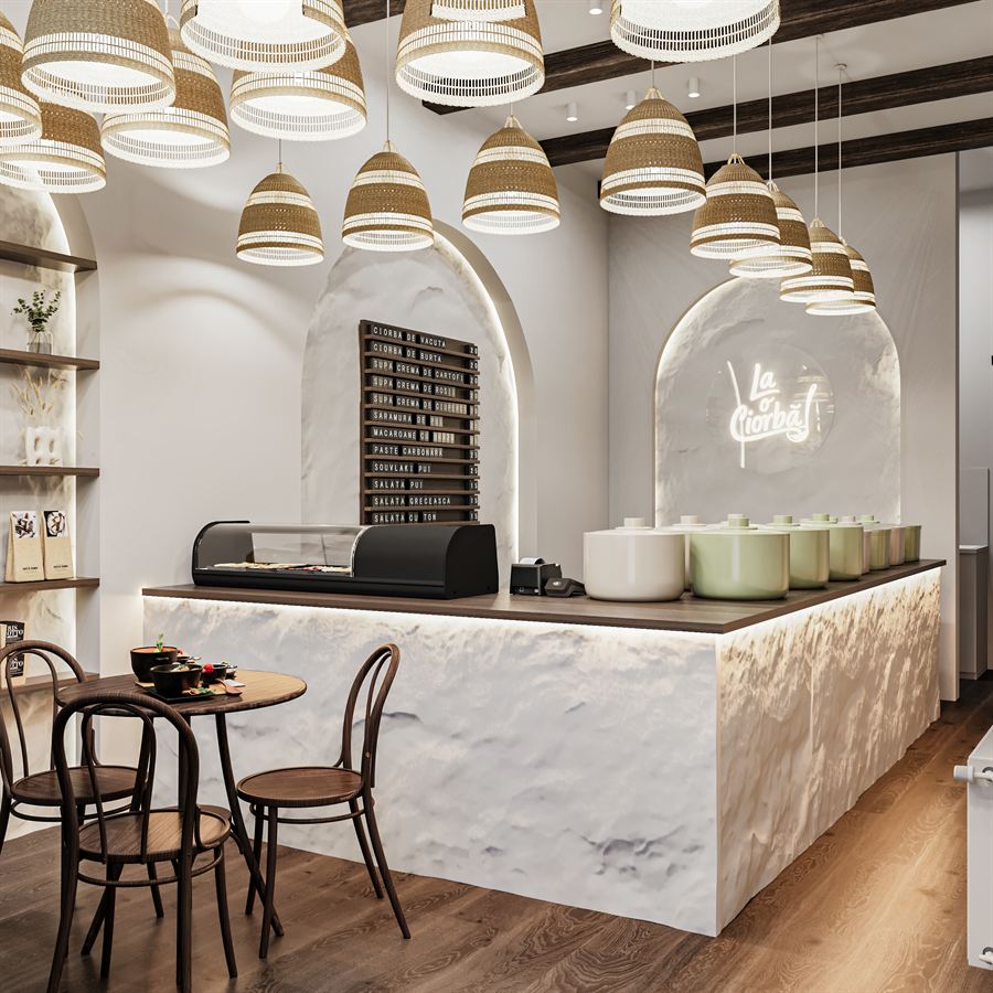 Ciorbarie — proiect de design interior, Spatiu comercial · Ciorbarie